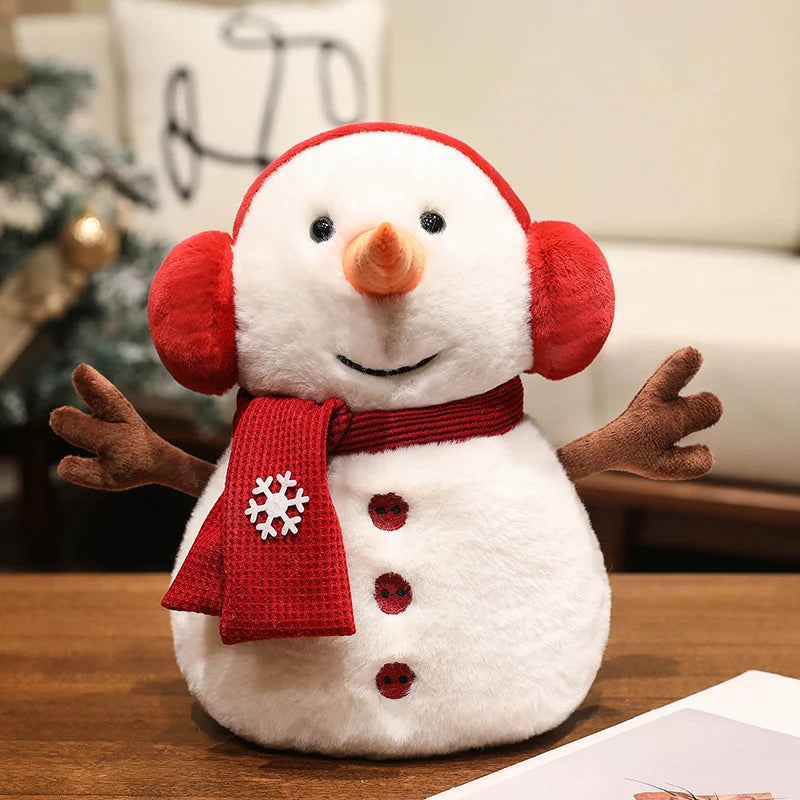 20/28cm Winter Series Plush Toy Snowman Penguin Plush Doll Soft Stuffed Animal Doll Festive Atmosphere Decor Kid Gift