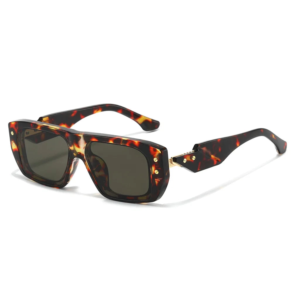 JNPCXI Luxury Square Sunglasses for Men Flat Top UV400 Sun Glasses Women Brand Designer Trendy Female Shades Anti Blue Light