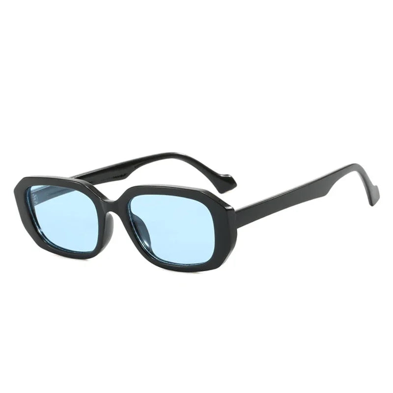 JNPCXI Fashion Small Polygon Rectangle Sunglasses Women Retro Clear Gradient Shades UV400 Men Sun Glasses