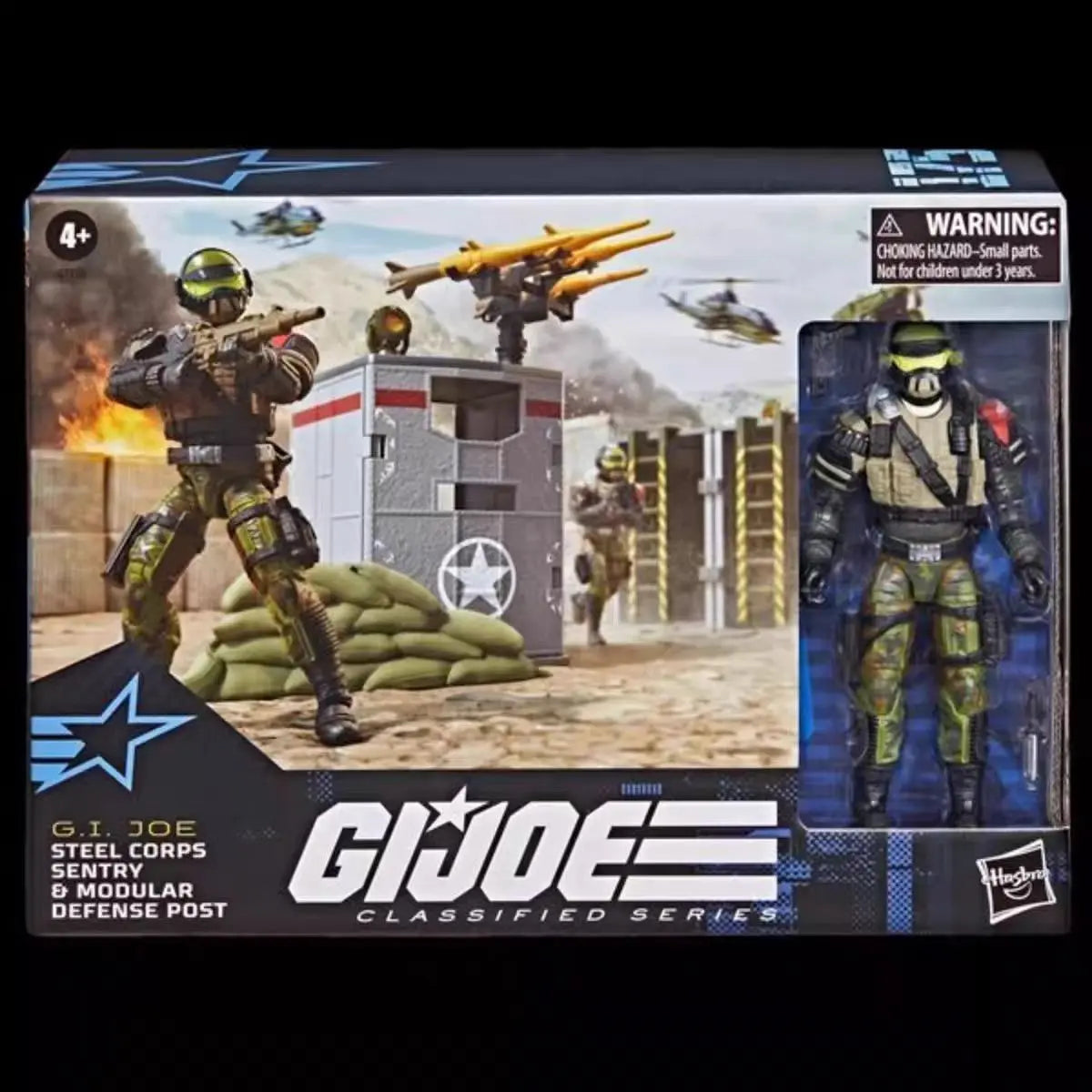 Original Hasbro G.I. Joe Classified Series 175 Steel Corps Sentry & Modular Defense Post Anime Figures Model Collection Toy
