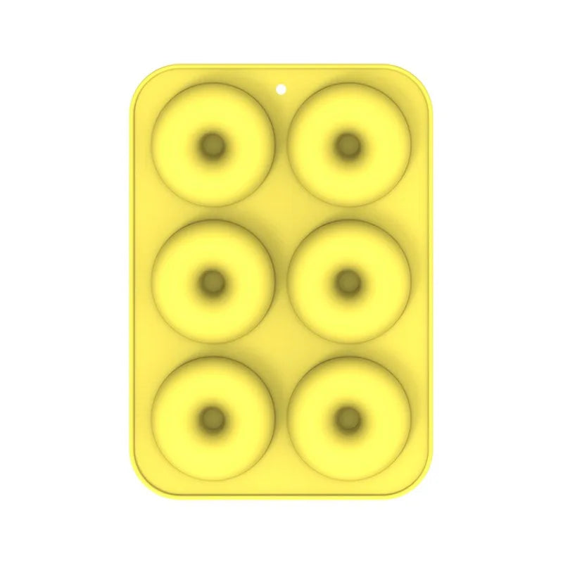 1pc 6-Cavity Silicone Donut Mold, Oven-Safe Silicone Round Donut Mold, Food-Grade Donut Baking Pans for Birthday Holiday Treats