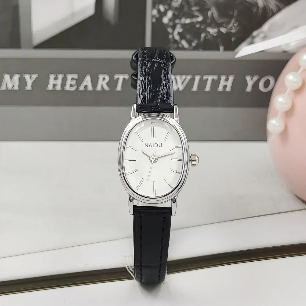 Fashion Brand Women Oval Dial Watch Luxury Leather Strap Quartz Watch Gift Ladies Wristwatches Relojes Para Mujer Wholesale