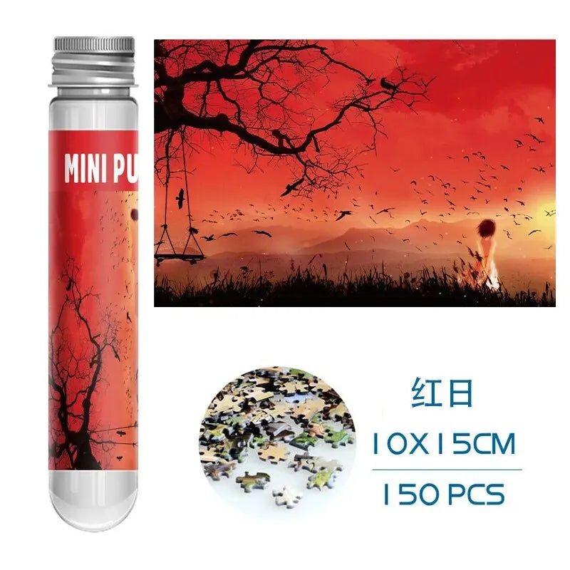 Mini Jigsaw Puzzle 150pcs Test Tube Puzzle Decompress Toy Educational Family Game
