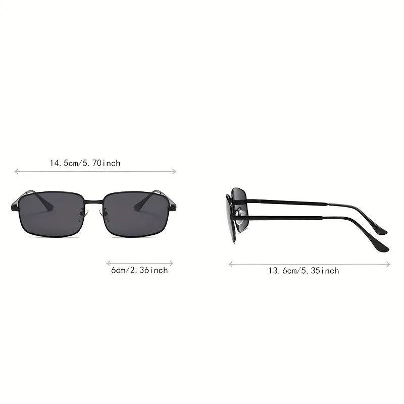 1pc Men's Square Frame Fashion Glasses Retro Fashion Glasses for Parties Photo Props Daily Accessories Stylish Glasses