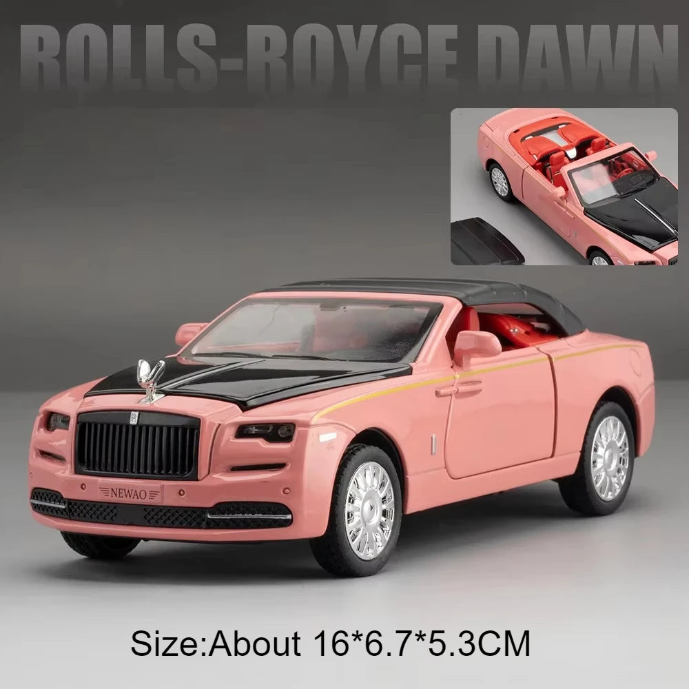 1:32 Rolls-Royce Cullinan Dawn Model Toy Diecast Alloy Car Sound Light Pull Back Doors Opened Miniature Cars Simulation Ornament