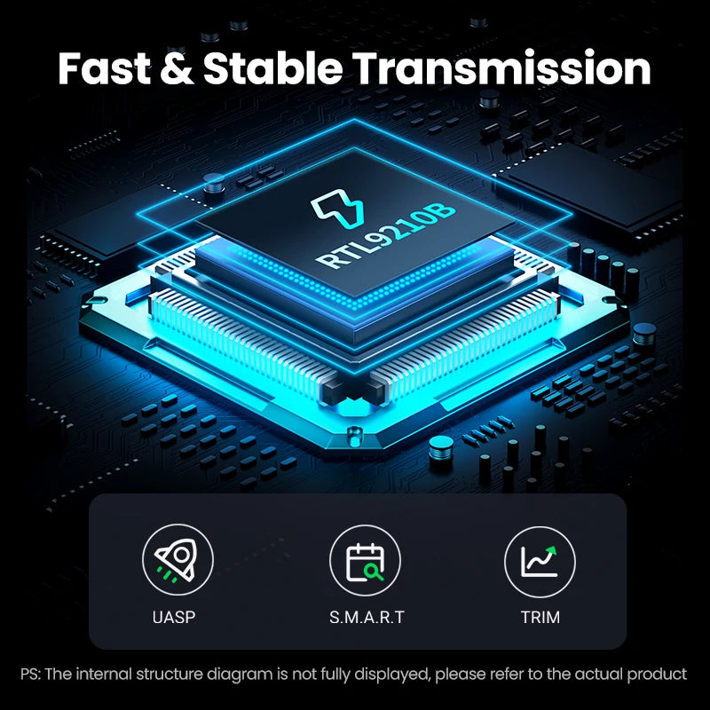 UGREEN M2 SSD Case M.2 NVMe SATA SSD Enclosure Adapter 10Gbps USB 3.2 Gen2 USB C