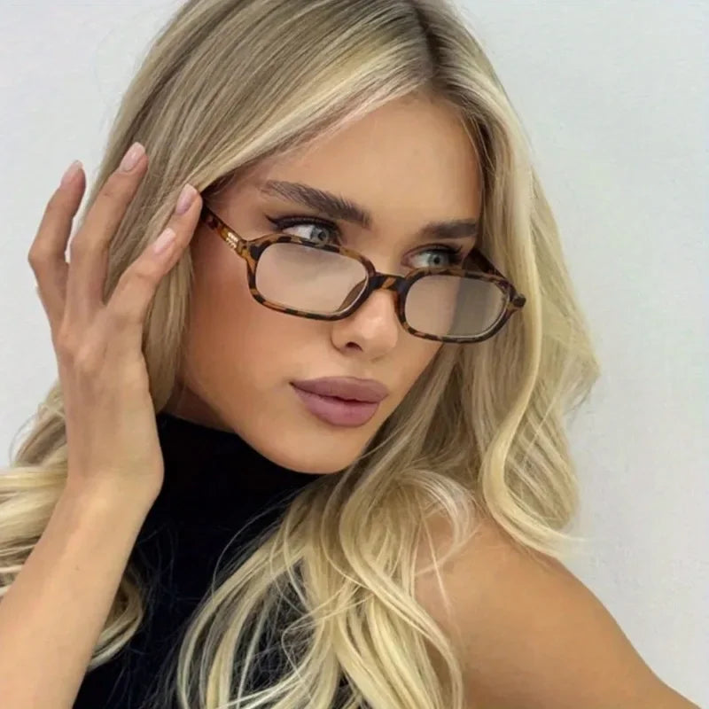 2 Chic Square Anti-Blue Light Glasses with Metal Hinges & Cloth - Fashionable PC Frame for Students, Teachers, and Office Use