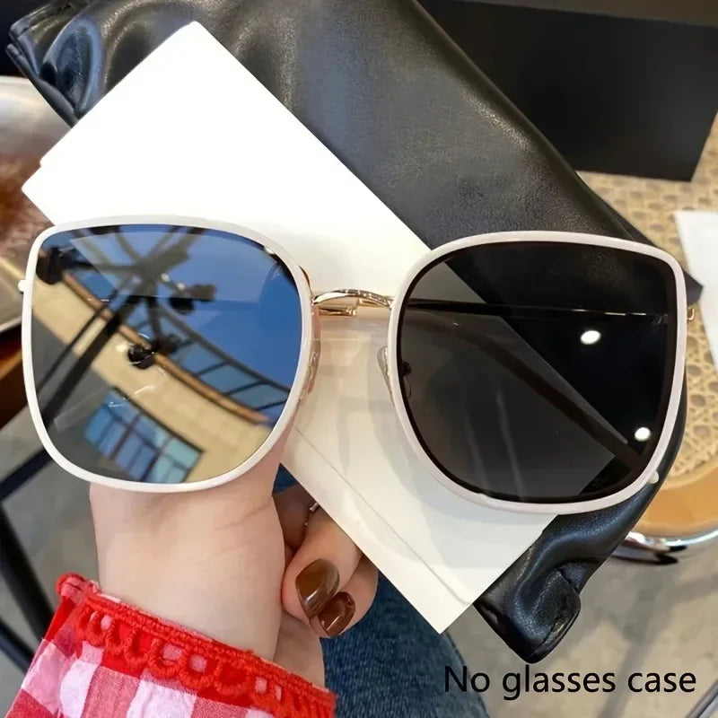 Women'S Large Face Glasses with Black Frame Cat Eye Style Fashion Eyewear