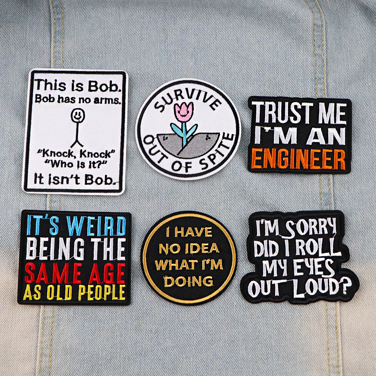 THIS IS THE WAY Patch Motivational Phrase Iron On Patches On Clothes Applique Sewing Jackets Stripes Embroidered Badge Patch
