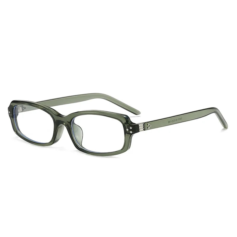 JNPCXI New Fashion Small Rectangle Sunglasses Women Shades Vintage Rivets Men Clear Lens Frame UV400