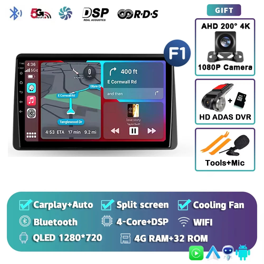 For Renault Duster HM 2 2020 - 2024 2K 12+256 QLED Android 15 CarPlay Car Radio Multimedia Video Player GPS stereo Head Unit