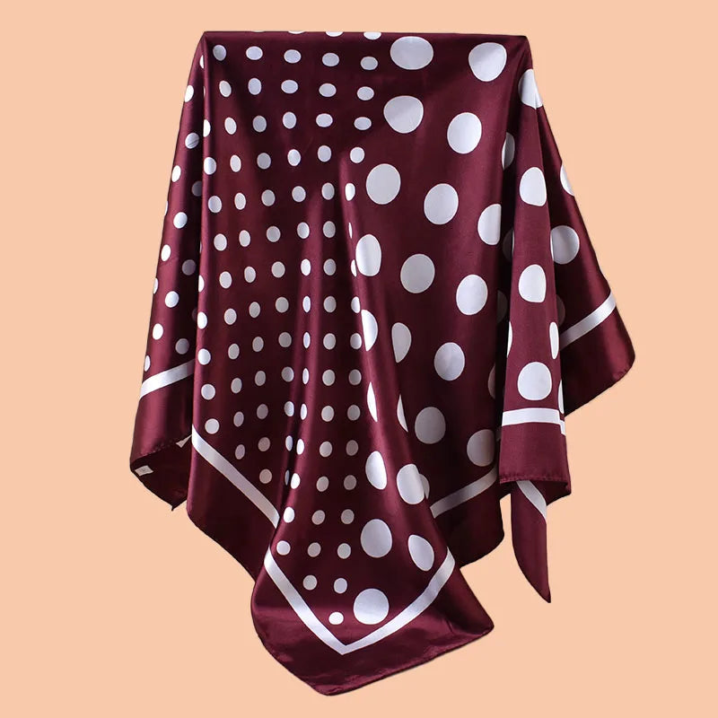 1pc Gradient Paisley Print Satin Square Scarf Women's Hair Accessory Spring New Style Versatile as Belt Bag Decor Silk Headband