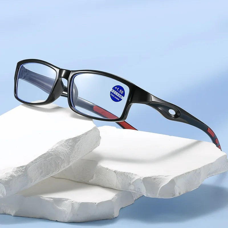 TR90 Sports Reading Glasses for Men Women Office Anti Blue Light Readers Eyewear Eye Protection Presbyopia Eyeglasses
