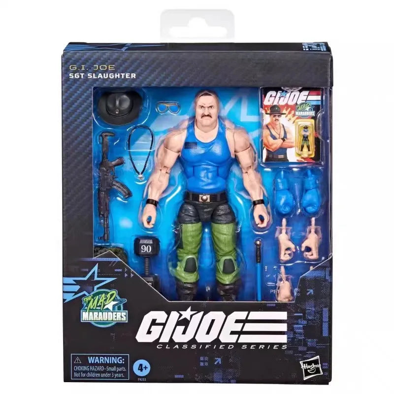Original Hasbro G.I. Joe GI Joe Classfied Series 129 Mad Marauders SGT Slaughter Action Figure Collection Toys Ornaments