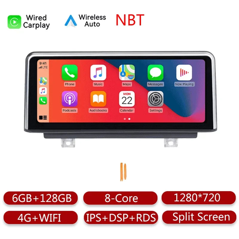 Carplay Android car radio for BMW 3 Series F30/F31/F34 4 Series F32/F33/F36 NBT System Car Multimedia Player 8Core/4G/GPS