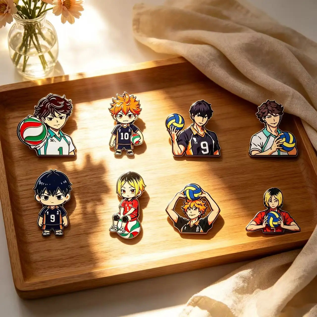 4/8PCS Cute Boys Enamel Pin Cartoon Anime Badge On Backpack Lapel Pins Kawaii Brooches for Jackets Cosplay Accessories Gift Toys