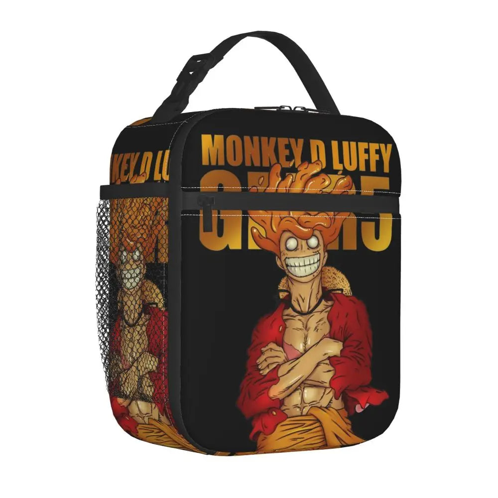 One Piece Monkey D Luffy Anime Insulated Lunch Thermal Bag Work School Bag M2