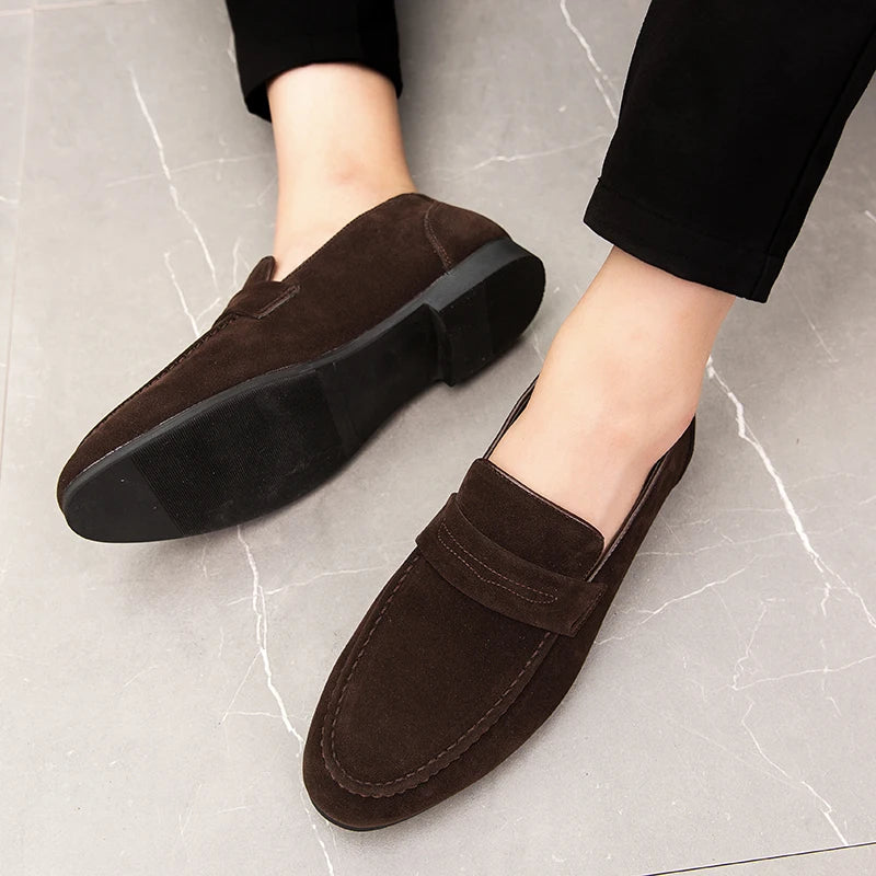 Summer Men's Loafers Flat Social Party Leather Loafers For Men Trend Casual Business Shoes Man Casual Office Driver Shoes Male