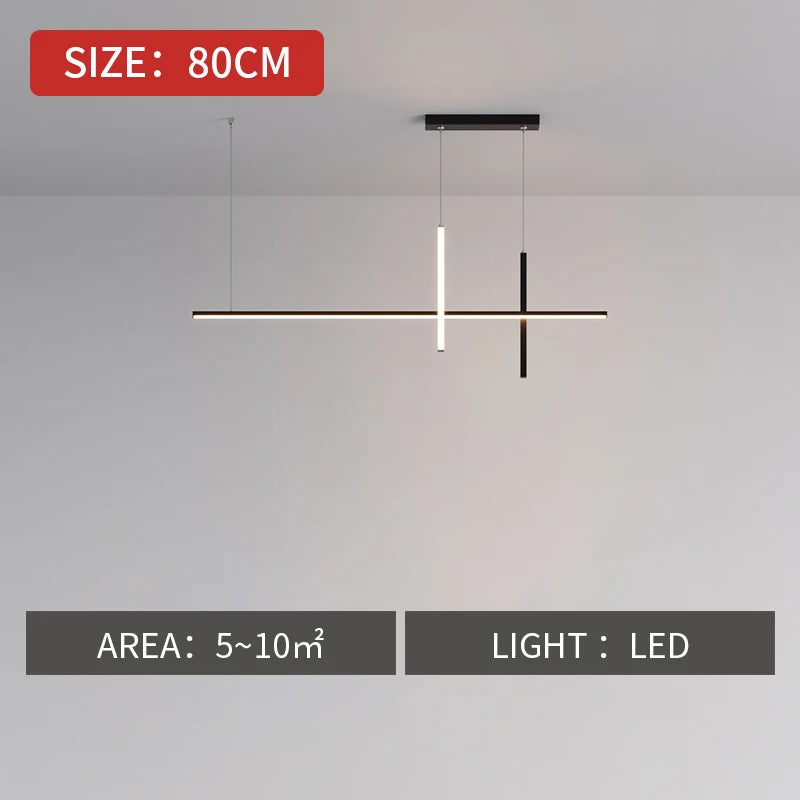 Modern Minimalist Led Chandelier Dimmable Dining Room Kitchen Bar Pendant Lightb