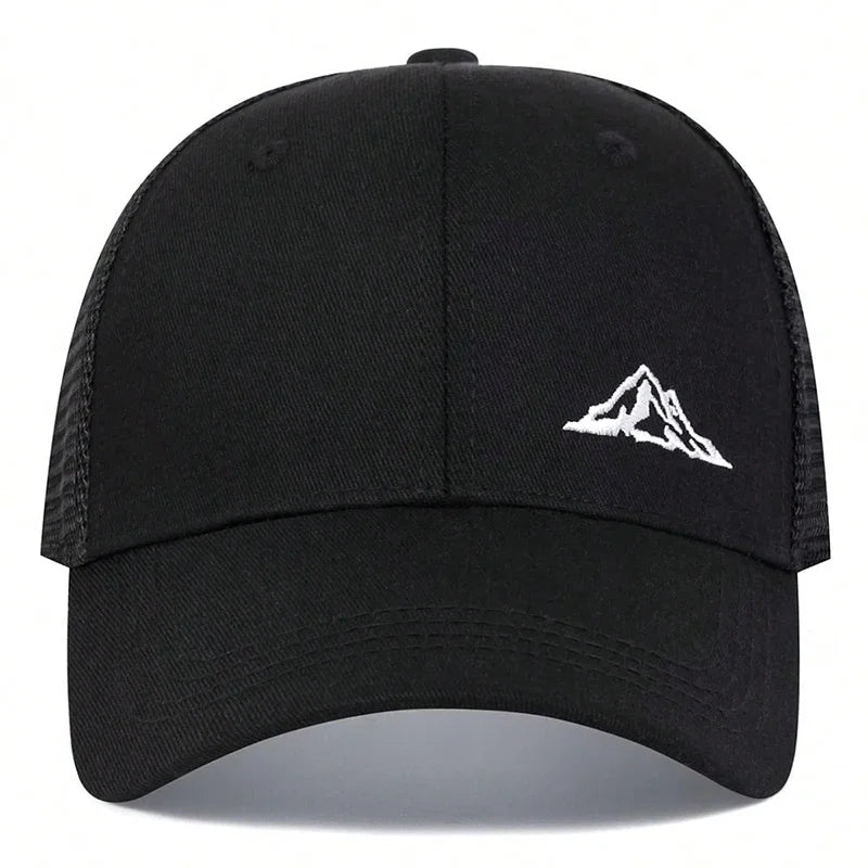 Unisex Mountain Range Embroidery Baseball Net Caps Season Adjustable Simple Hats