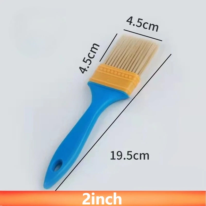 5pcs Paint Brushes with Handles - Durable Plastic Bristles, for Smooth Application, Wall Painting Tools, Paint Brushes for Walls