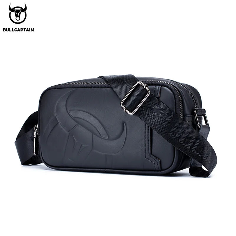 BULLCAPTAIN Brand Men's Crossbody Shoulder Bags High Quality Fashion Male Bages Business Man Messenger Bag Genuine Leather Bag's
