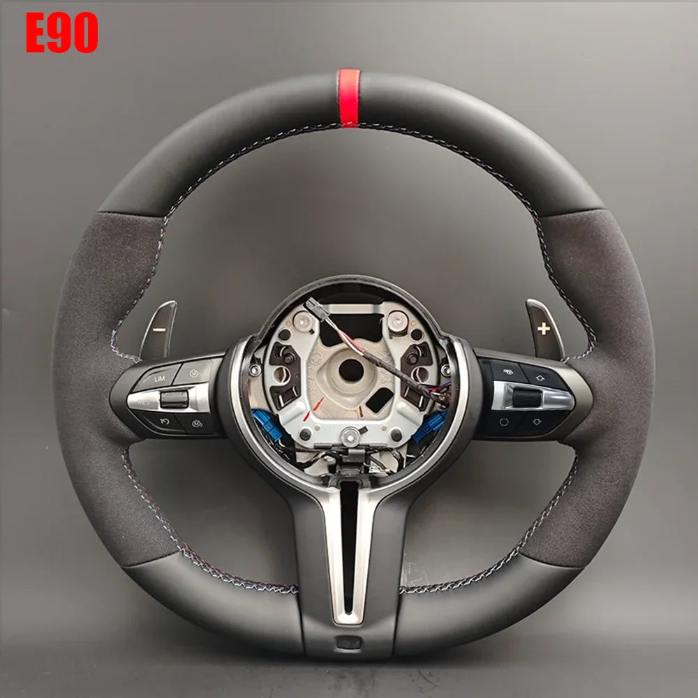 M Volante Lekrad Steering Wheel for BMW Half Alcantara F10 F11 F20 F21 F22 F25 F30 F31 F32 F33 F34 F36 F01 F06 F07 F12 F13 M3 M5