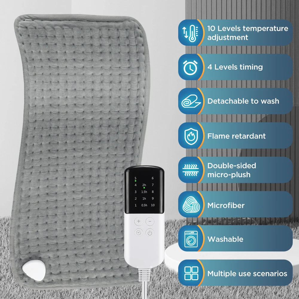 Multifunctional Thermal Electric Heating Pad For Back Hand Leg Abdomen Blanket Heating Pad Cushion 10 Gear Adjustable Heated Mat