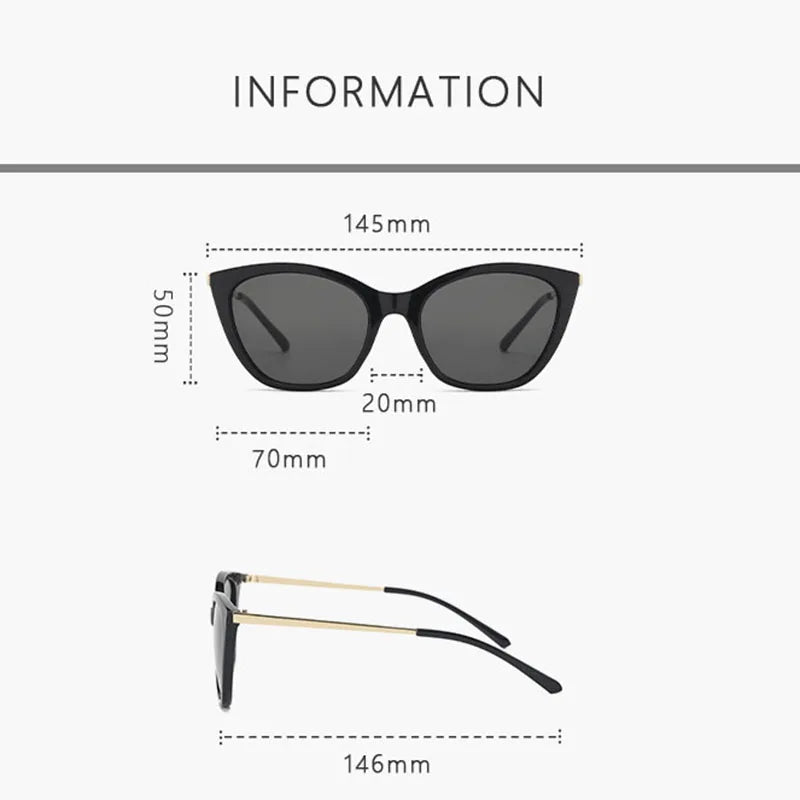 JNPCXI New Cat Eye Sunglasses Women for Female Fashion Shades Luxury Brand Designer Y2k Punk Sexy Ladies Eye Glasses