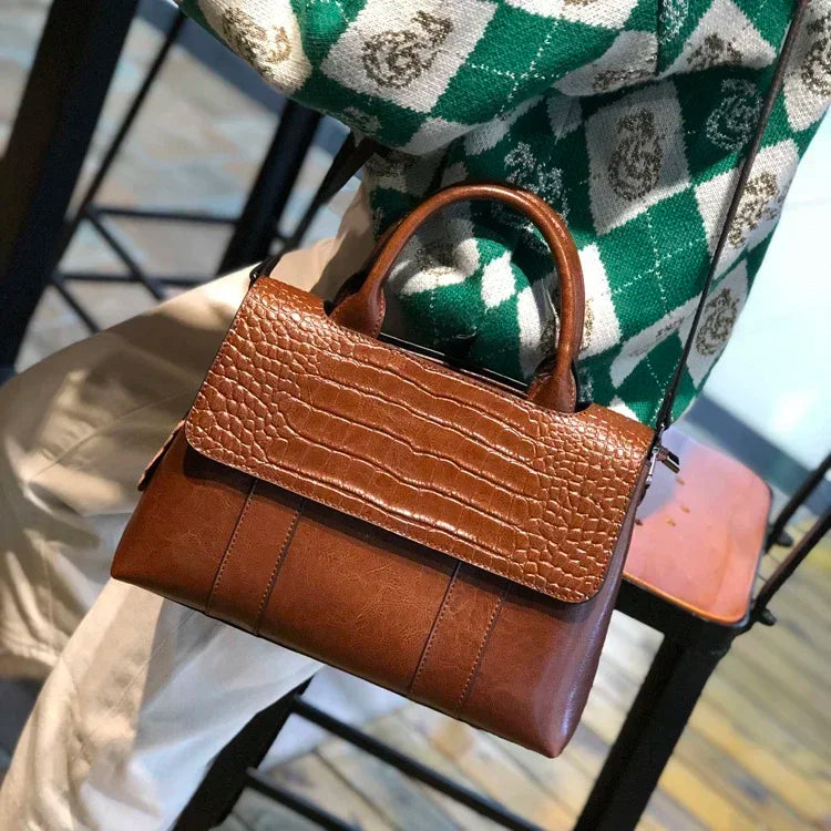 Women's Cow Real Leather Crossbody Bag Female Cowhide Designer Luxury Shoulder Bags Ladies Casual Retro Large Capacity Handbag
