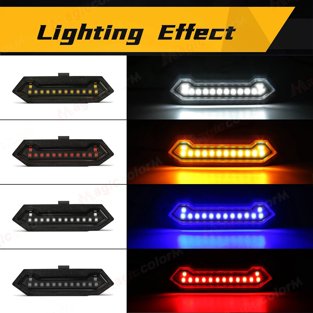 4PCS Grille Lights For Toyota Tacoma TRD Sport 2024 2025 Front Grill Car LED White Amber Blue Red Warning Daylights DRL 12V