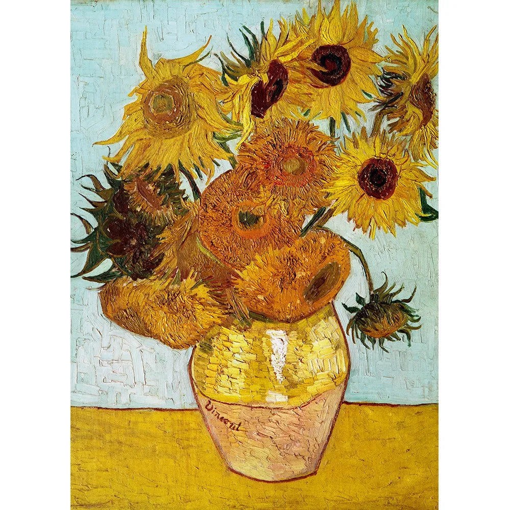 MaxRenard Jigsaw Puzzle 1000 Pieces for Adult Van Gogh Sunflower  Environmentally Friendly Paper Christmas Gift Toy