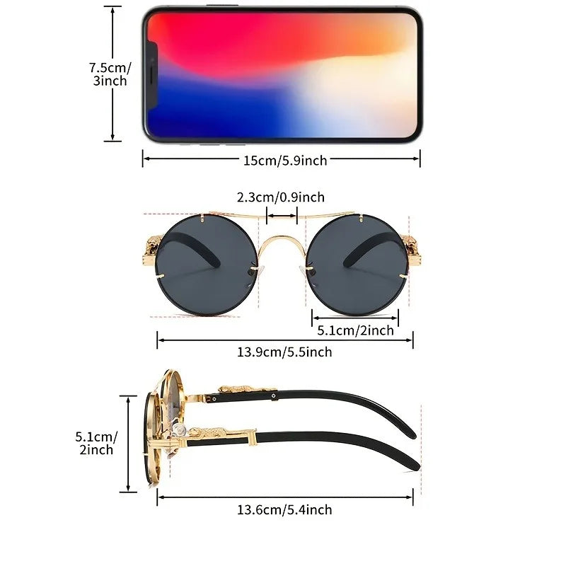 Retro Unisex Fashion Glasses - Retro Metal and Acetate Fiber Frame, Full Frame Square Design with Decorative Elements