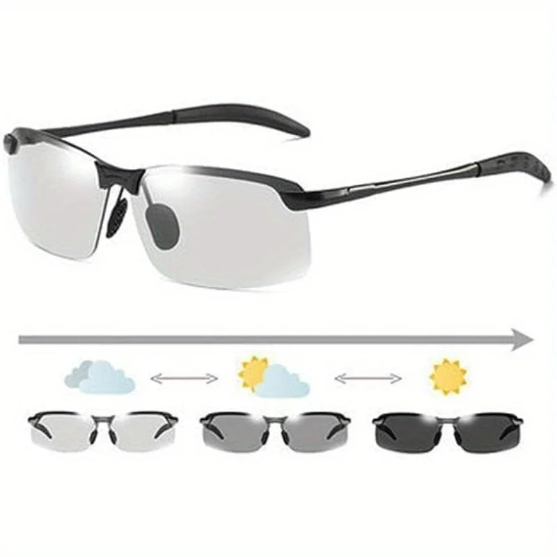 Polarized Light Conversion Glasses UV400 Sport Day and Night Driving Glasses Ultra Light Riding Glasses and Goggles