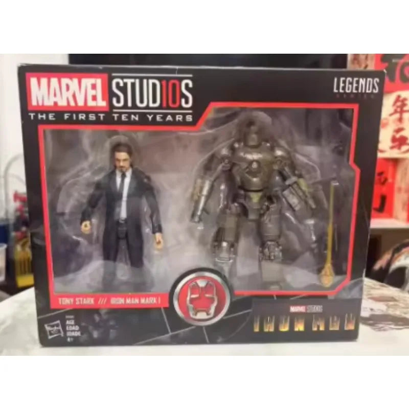 Original Hasbro Marvel Legends Series TONY STARK & IRON MAN MARK 1 Anime Figure Toy Collection Model