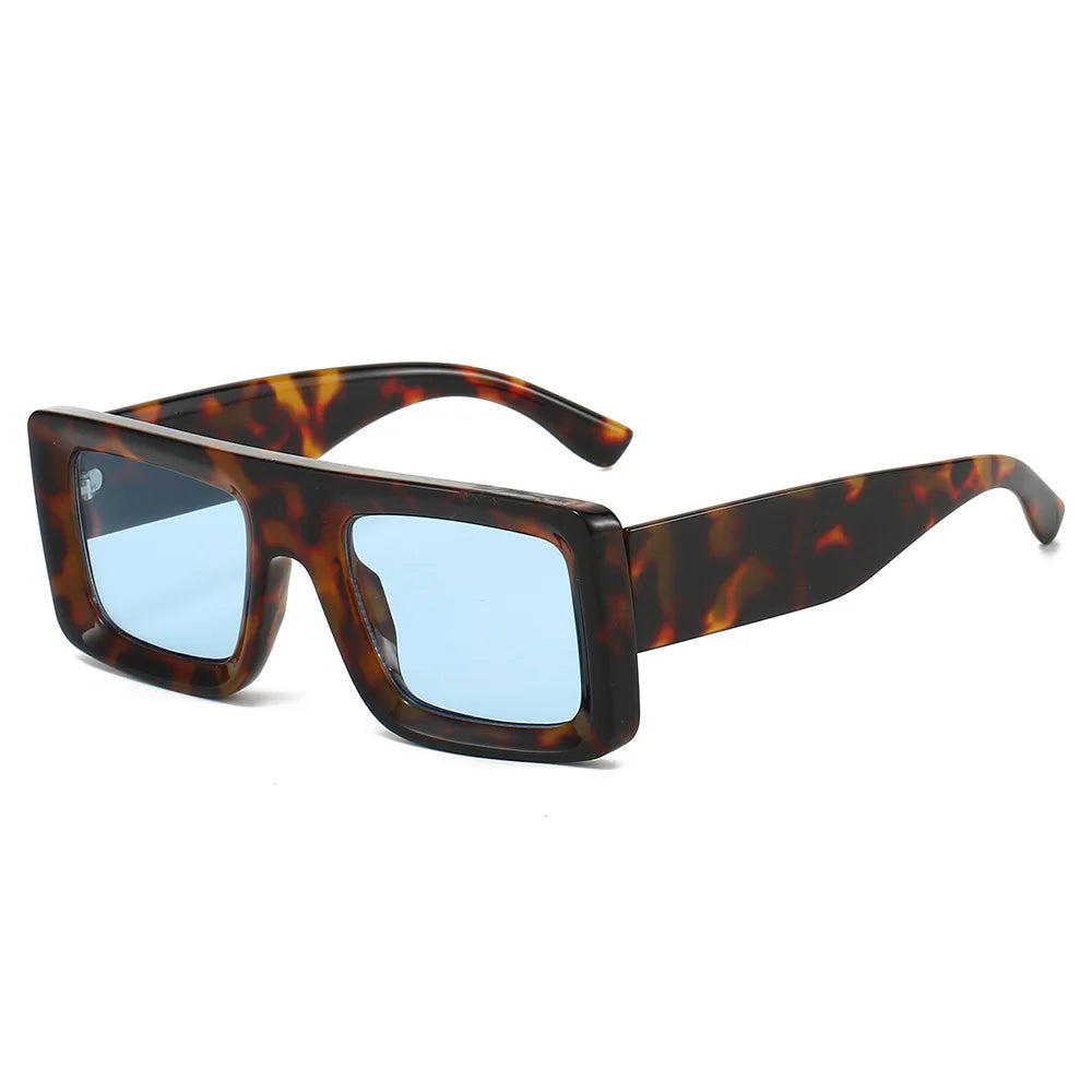 JNPCXI New Square Sunglasses Women Shades UV400 Retro Trending Rivets Men Gradient Sun Glasses