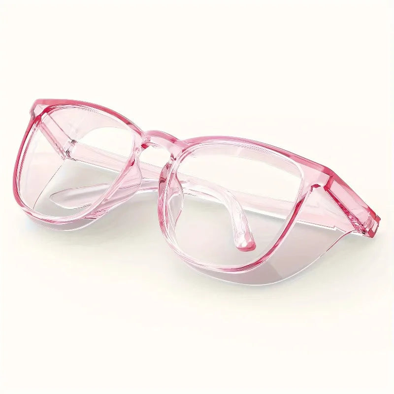 Men's and Women's Blue Light Blocking Glasses, 1 Pair of Fashionable Safety Glasses with Anti-Fog and Anti-Scratch Features