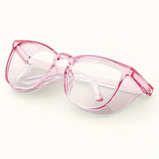 Men's and Women's Blue Light Blocking Glasses, 1 Pair of Fashionable Safety Glasses with Anti-Fog and Anti-Scratch Features
