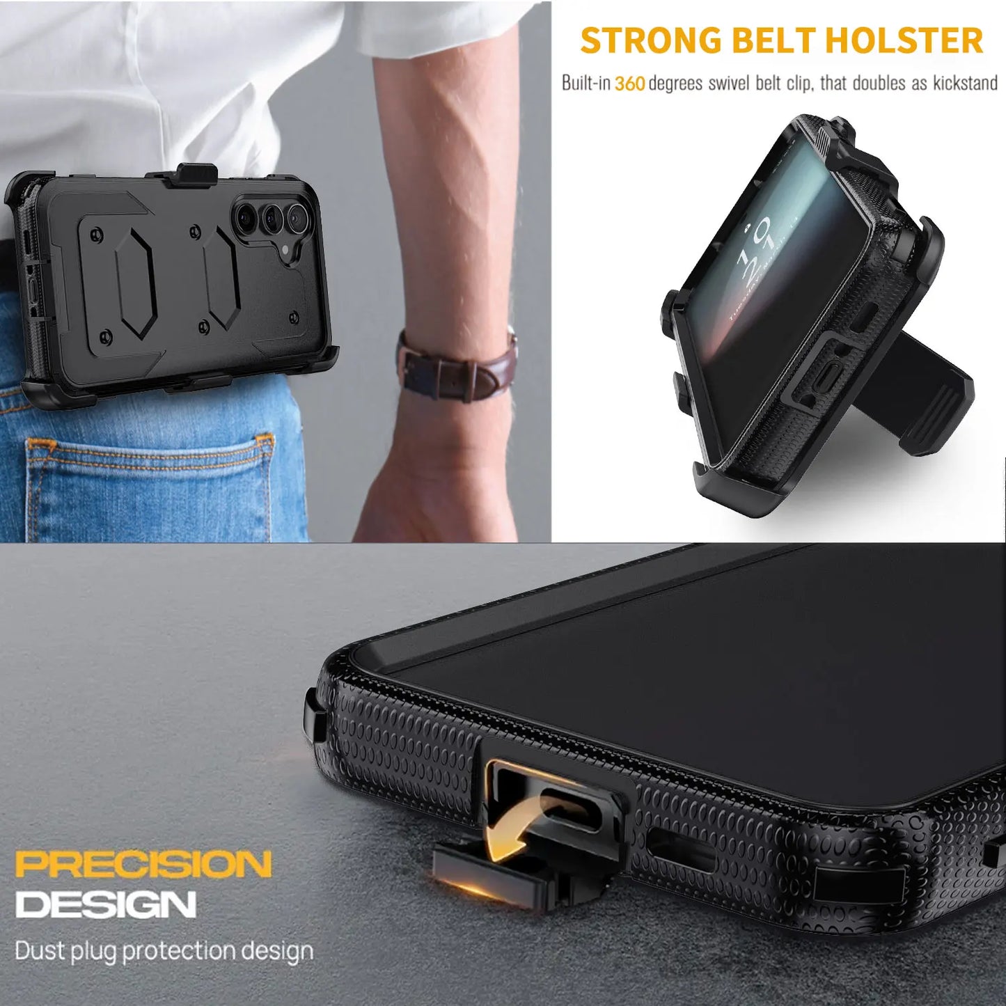 Samsung Galaxy S24/S24+/S24 Ultra/S24 FE Rugged Shockproof Heavy Duty Phone Case