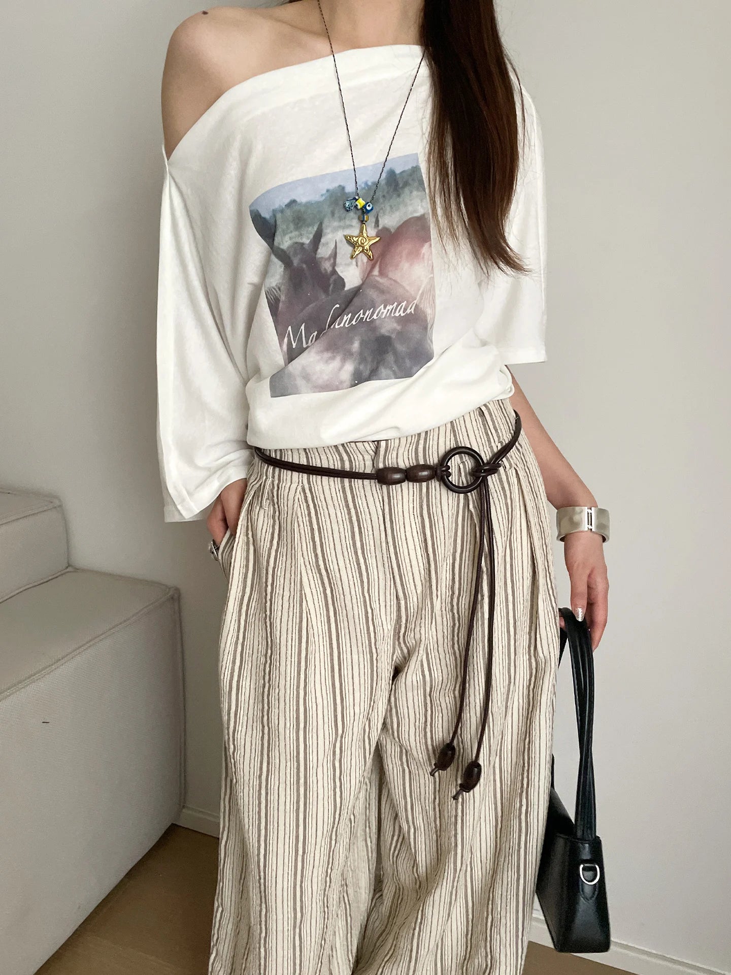 Retro Old Coin Style Neutral Relaxed Knot Belt For Women With Jeans Or Skirts High-End Versatile Waist Accessory