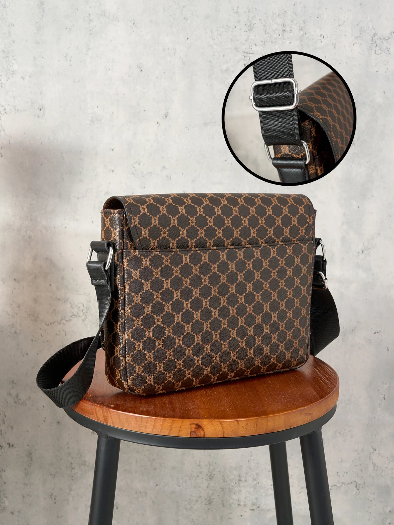 Simple Casual Flap Crossbody Bag Business Work Commuter Portable Shoulder Bag