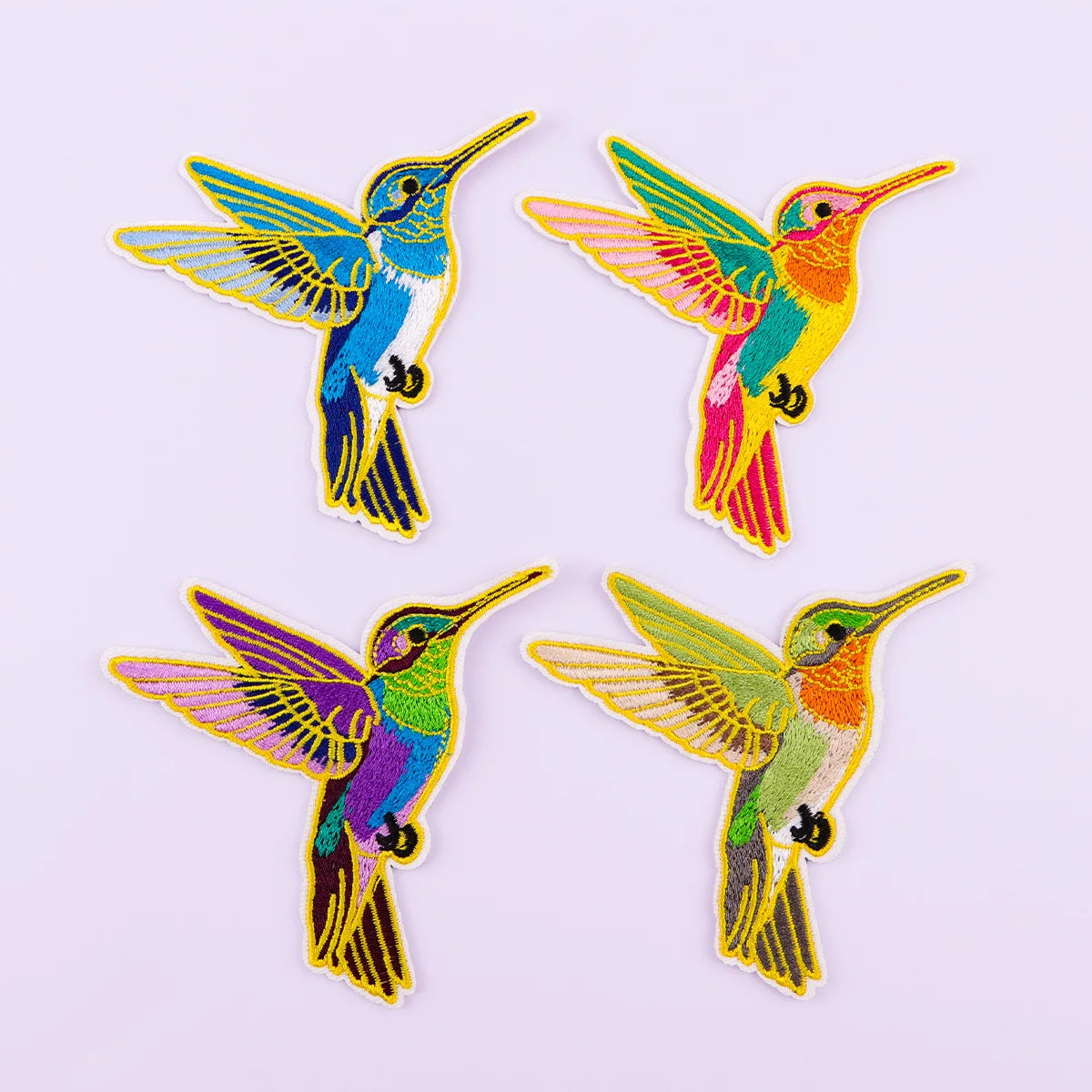 Cute Bird Iron On Patch Clothes Patch For Clothing Hummingbird Embroidered Patch Garment Apparel Accessories Sewing Stickers