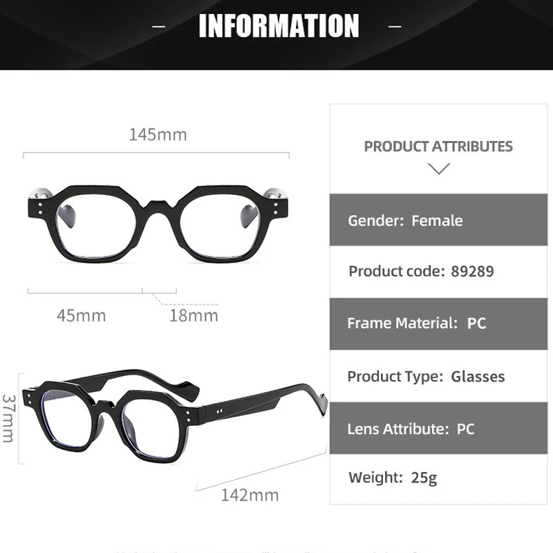 JNPCXI Small Frame Classic Polygon Glasses Women Men Luxury Brand Designer Computer Games Anti-Blue Light Eyewear Unisex Lentes