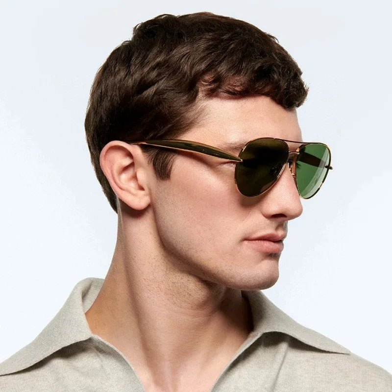 JNPCXI New Y2k Vintage Metal Pilot Sunglasses for Women Men Punk Popular Outdoor Driving Luxury Sun Glasses Shades UV400