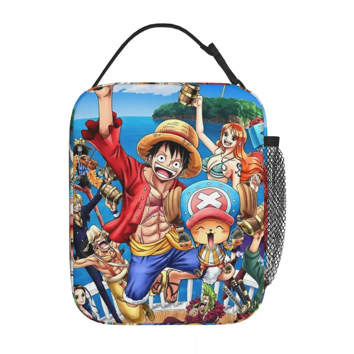 Monkey D. Luffy Anime One Piece Insulated Lunch Bag Leakproof Meal Container Cooler Bag Tote Lunch Box Office Travel Girl Boy