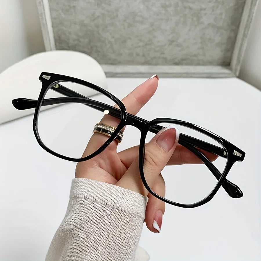 Women's Blue Light Blocking Glasses  Stylish Square Full-Frame PC Eyewear Multiple Colors Available