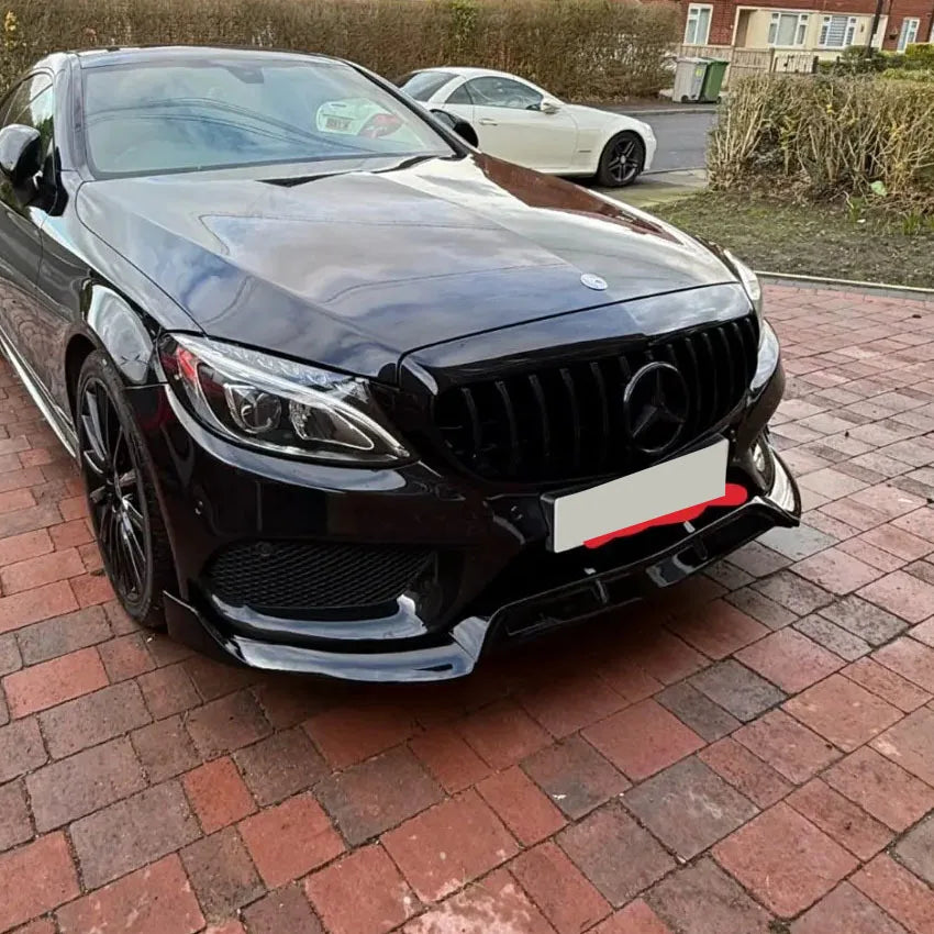For Mercedes Benz C Class W205 C205 C180 C200 C260 C300 2015-2018 Car Front Bumper Lip Spoiler Diffuser Splitter Body Kit Tuning