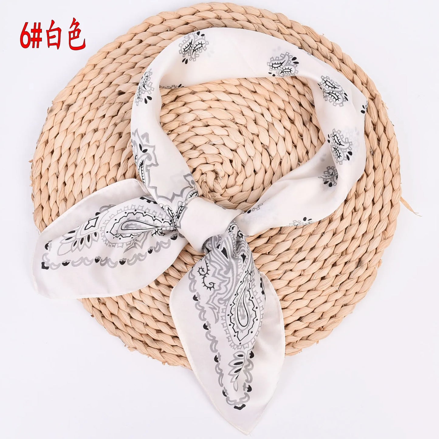 New Paisley Bicolor Small Cashew Fruit Satin Silk 70 Scarf Scarf Wholesale Small Scarves