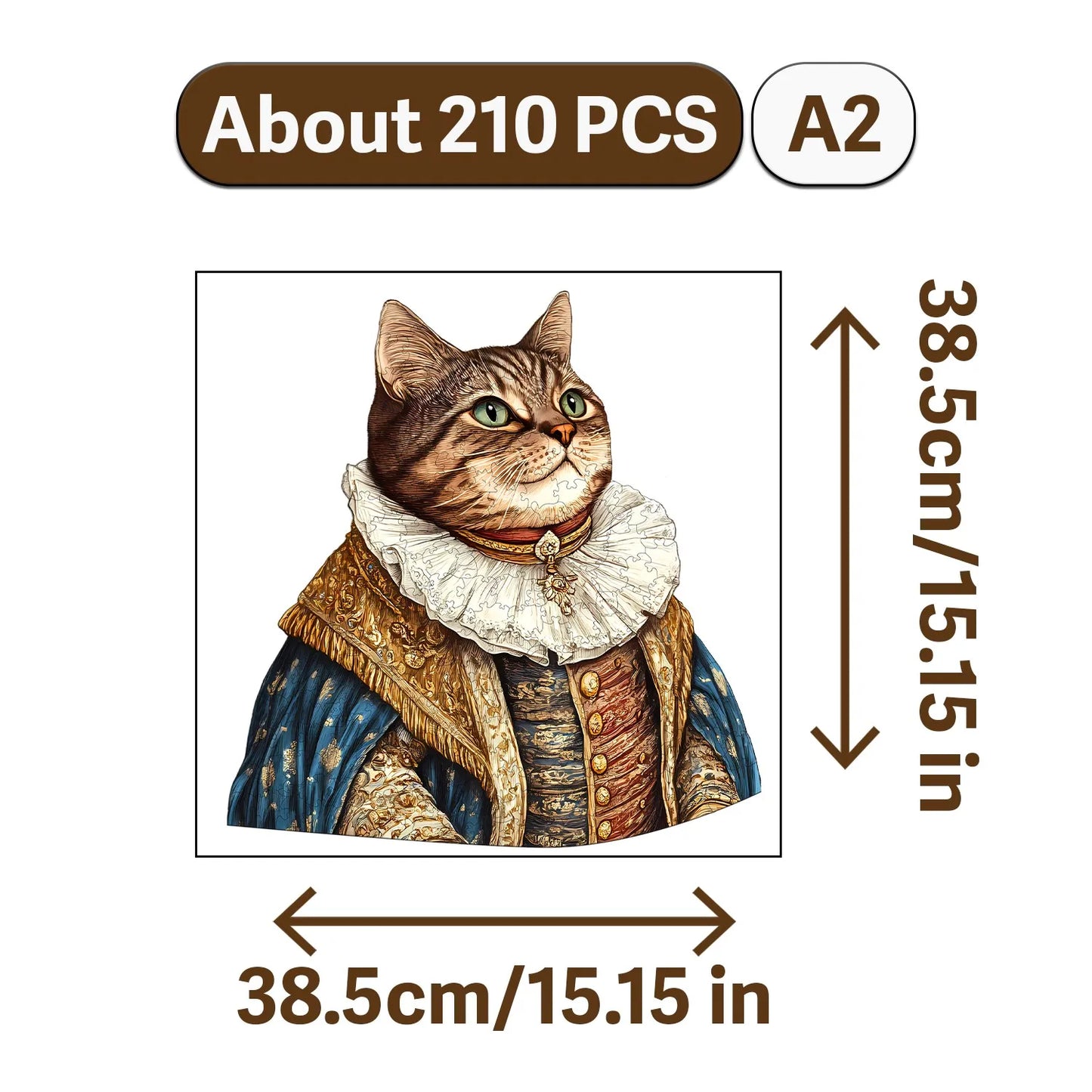 Artistic Cat Portrait Wooden Jigsaw Puzzles Unique Home Decor Christmas and Halloween Gift Toy For Teen And Kid