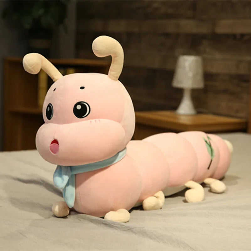 80cm Colorful Caterpillar Plush Toy Silkworm Baby For Soft Hold Pillow Doll Boys Girls High Quality Peluche Cushion New Gifts